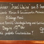 Restaurant Klassenzimmer Winzerdinner mit unserem Küchenchef Björn und unseren Weinexperten am 8. September 19 Uhr  
