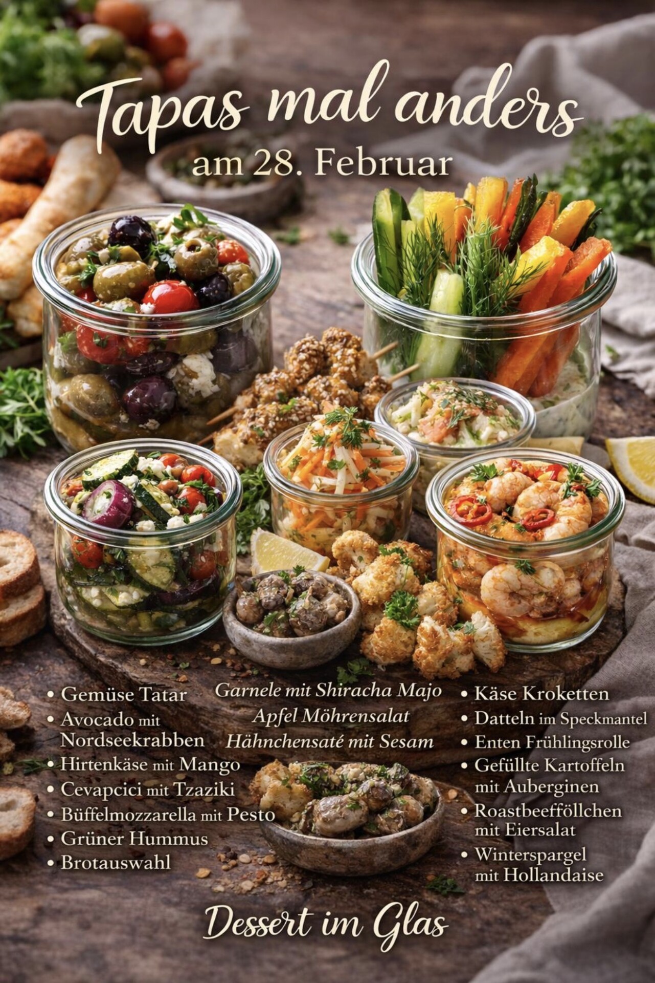 Restaurant Klassenzimmer Tapas mal anders immer am letzten Samstag im Monat  